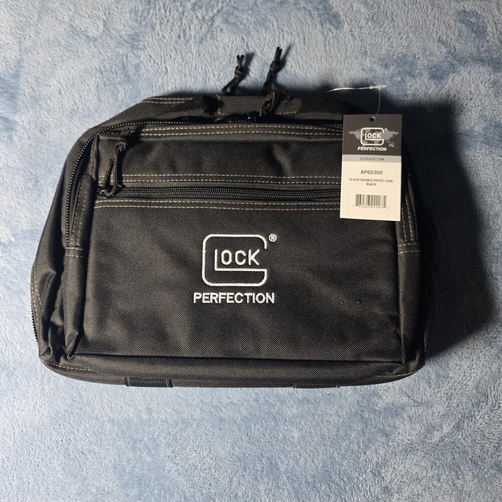 Glock AP60300 Double Pistol Range Case Black Padded Magazine Storage NWT
